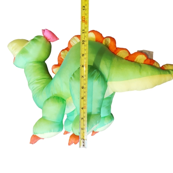 Large vintage dinosaur puffy nylon plush - Picture 5 of 5